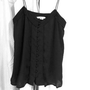 Black Button Up Tank